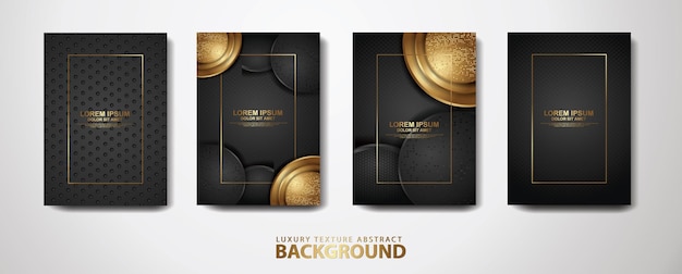 Vector set of cover design template with futuristic and dynamic overlap layers background