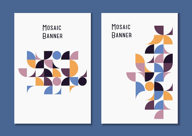 A set of covers with a minimal design. Background for the banner. Vector