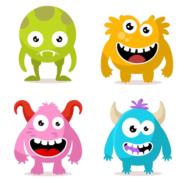 Set of cute monsters character 