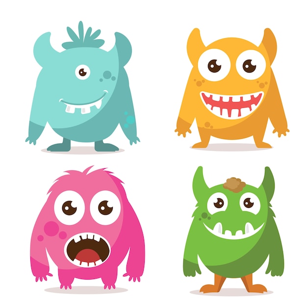 Set of cute monsters character 