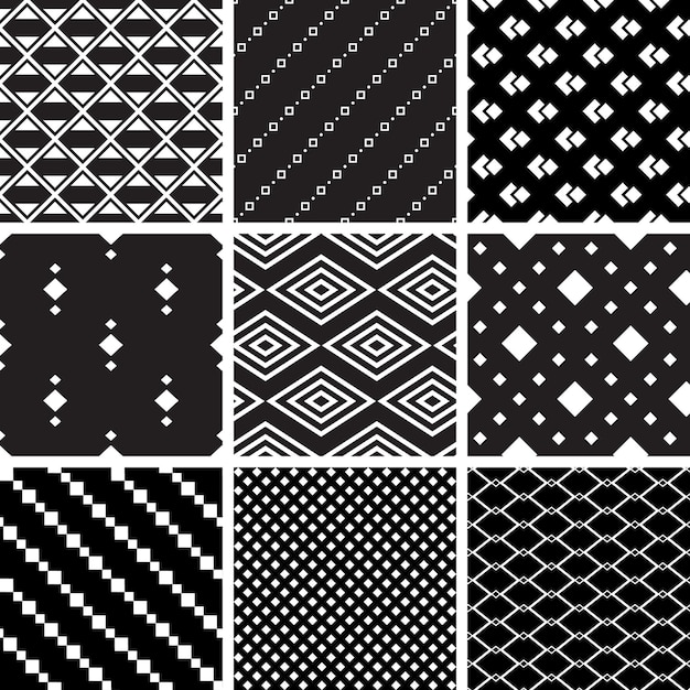 Vector a set of geometric patterns