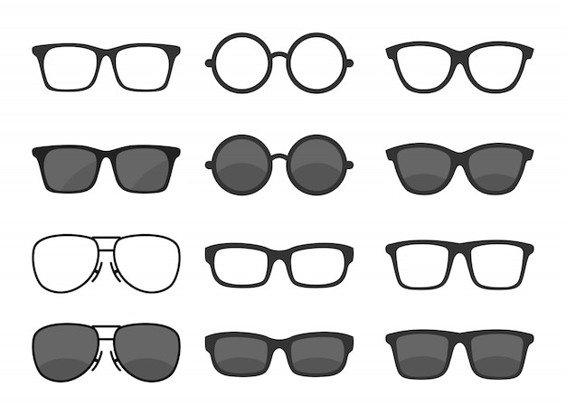 Vector set of glasses