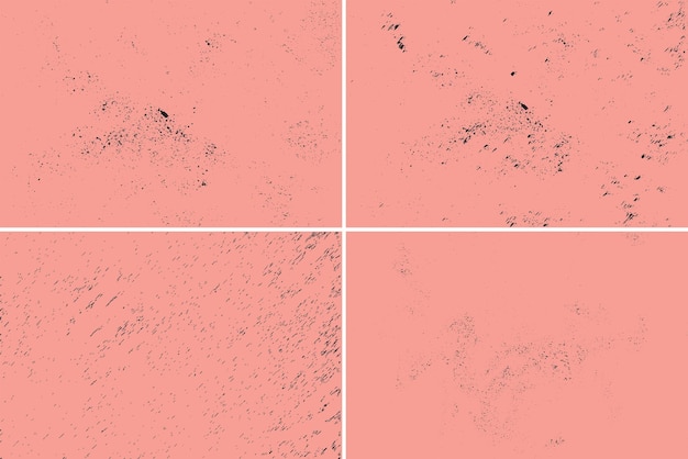 Vector set of grunge textures background