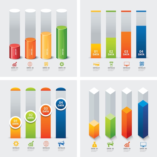 Vector set of infographic templates