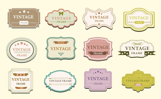 Vector set of labels