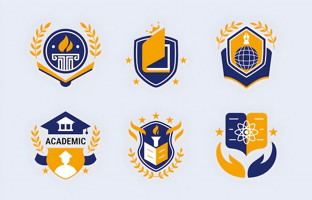 Vector a set of logos for university university university and university