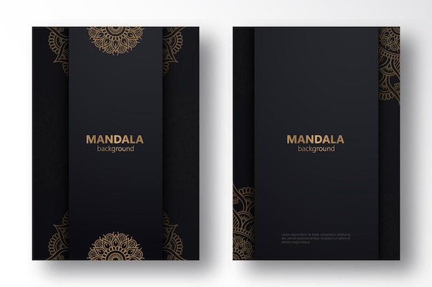 Set of luxury mandala backgrounds