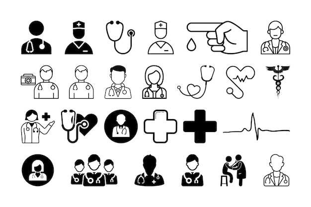 set of medical icons