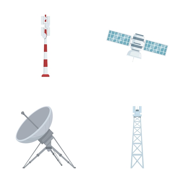 Vector set of modern communication technology icons