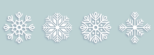 Set of ornamental snowflakes