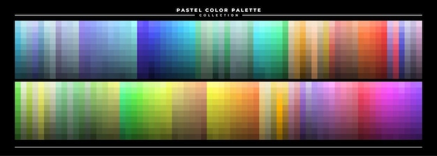 Vector set of pastel color palette catalog design