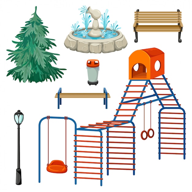 Set of playground elements.