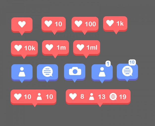 Vector set of social icon. social icon