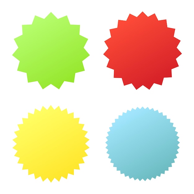 Vector set sunburst badges