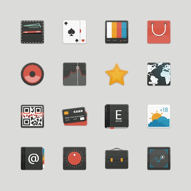 Set of user interface icons Applications