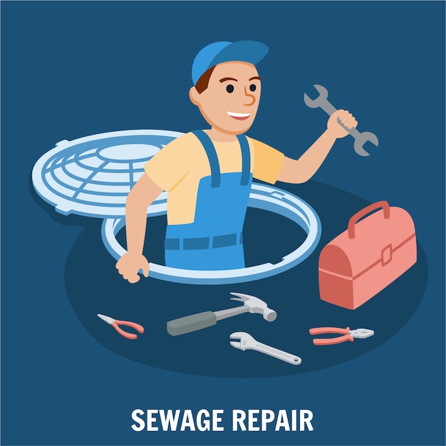 Vector sewage repair