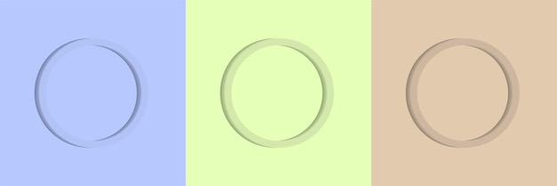 The shape of the ring on a background of pastel colors Abstract vector visualization of a 3d shape