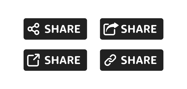 Share icon button set Share arrow link connection icon Vector EPS 10