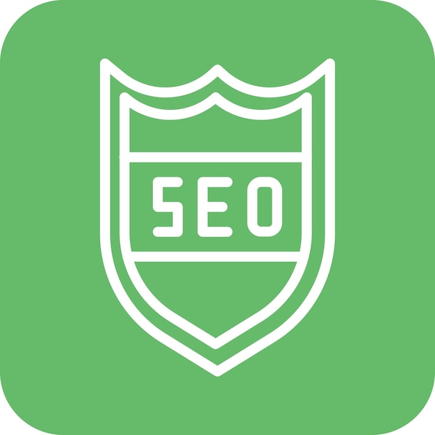 Shield vector icon illustration of SEO and SEM iconset