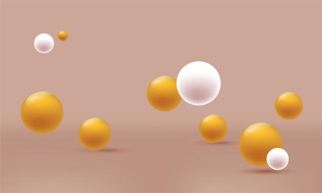 Vector shiny 3d ball background