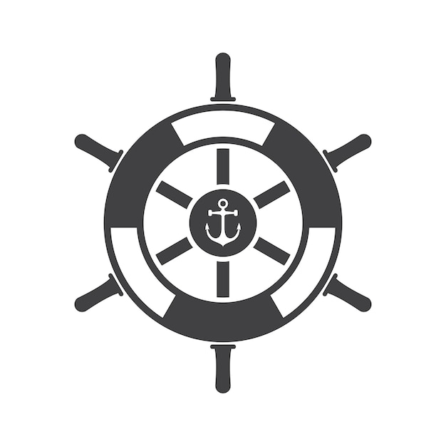 Vector ship wheel icon