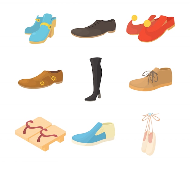 Vector shoes icon set