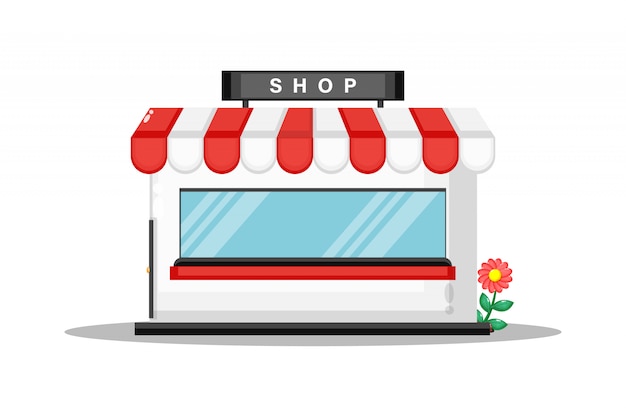 Shop building vector design