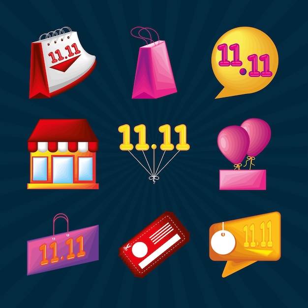 Shopping day pack icons