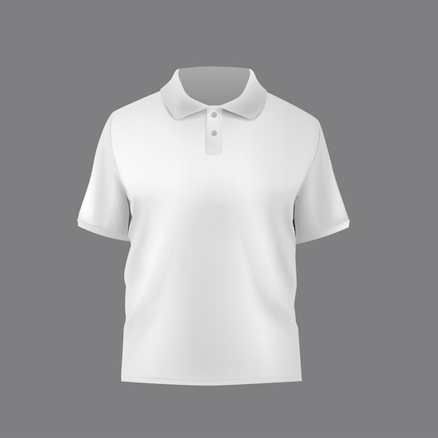 Vector short sleeve polo shirttshirt front tshirt back and tshirt sleeve design for mockup