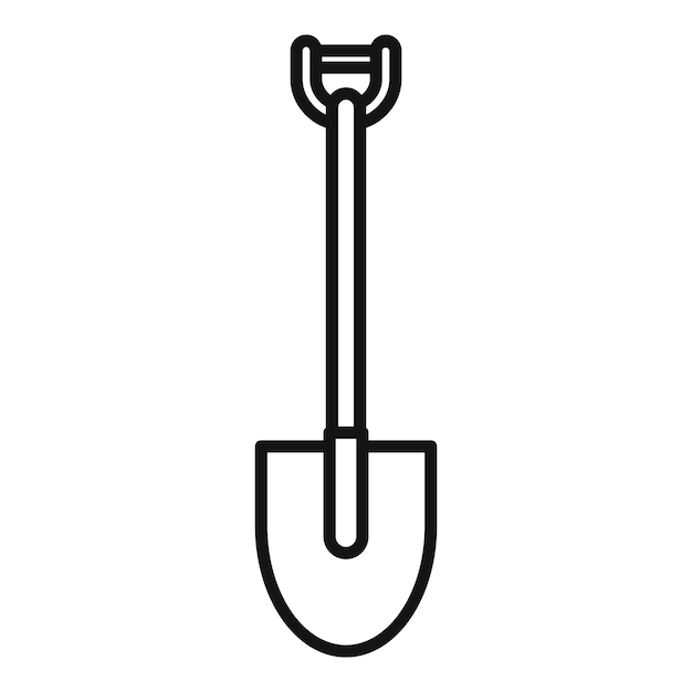 Vector shovel icon representing digging and gardening activities