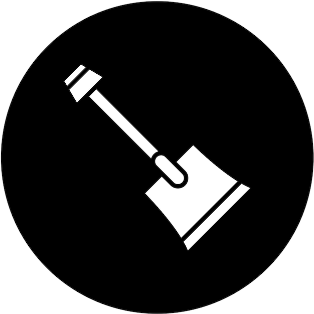 Vector shovel icon style