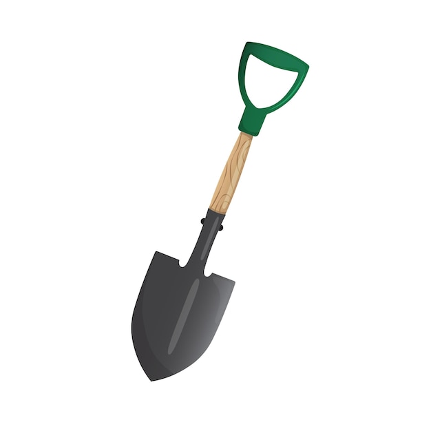 Shovel illustration Shovel for garden camping fire shovel Vector illustration of izdolized