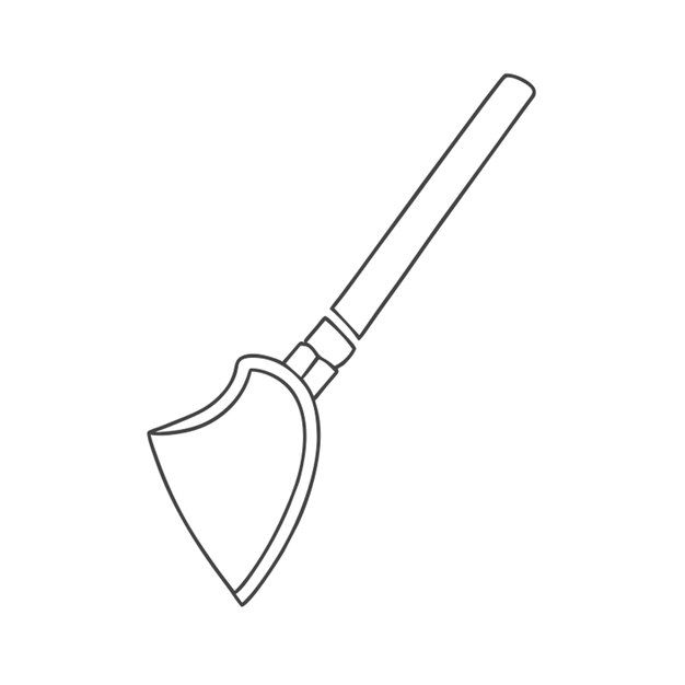 Vector shovel vector illustration line art