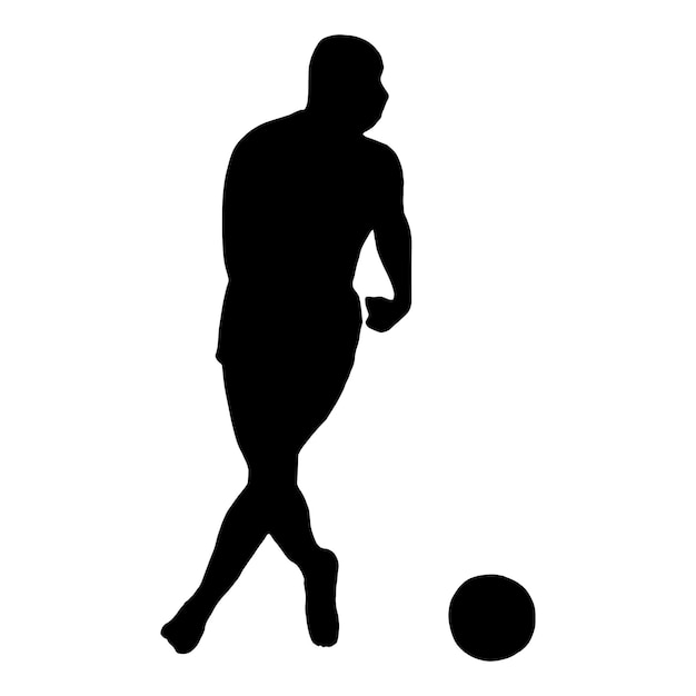 silhouette of soccer player vector