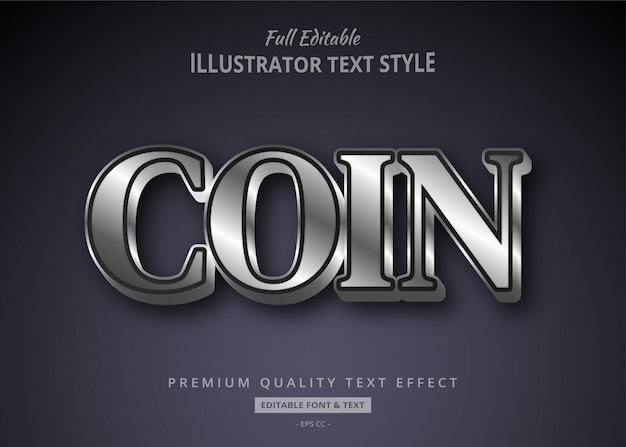 Silver Metallic Text Style Effect