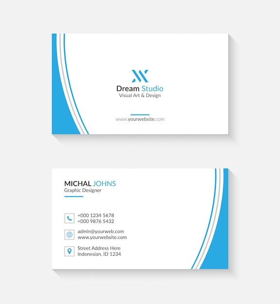 Simple Business Card with Logo or Icon for Your Business