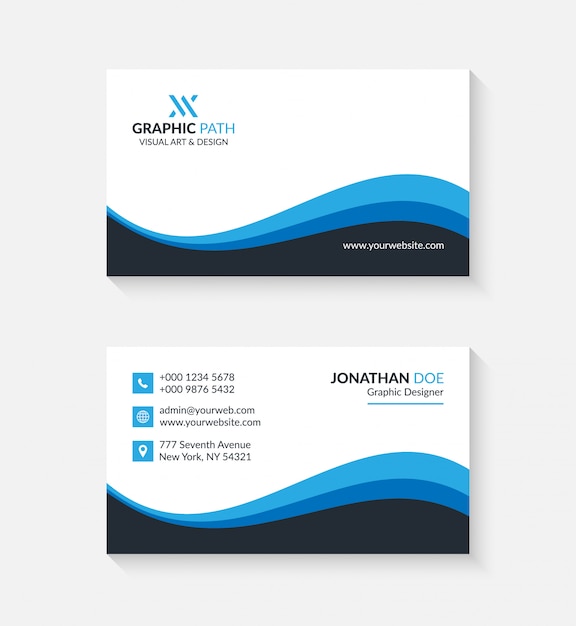 Simple Business Card with Logo or Icon for Your Business