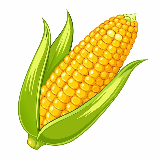 simple corn isolated on white background