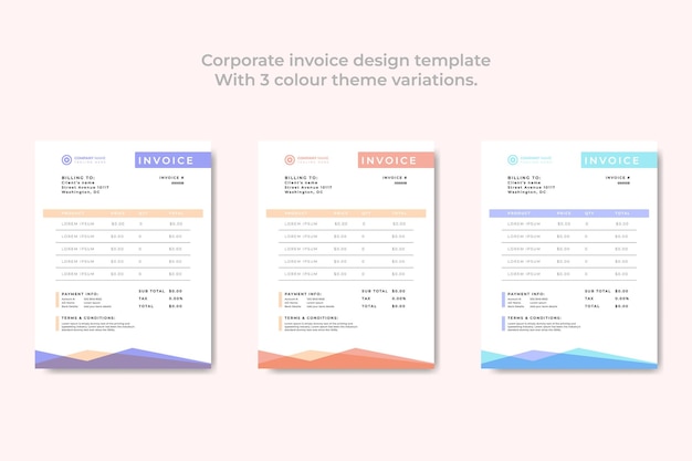 Vector simple creative invoice and invoicing quotes template vector design