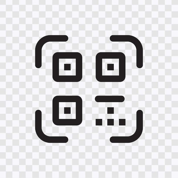 Vector simple digital scanning qr code label vector illustration for efficient data retrieval