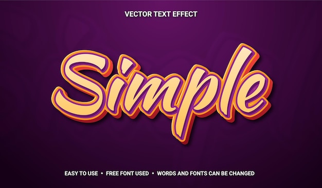 Simple Editable Text Effect