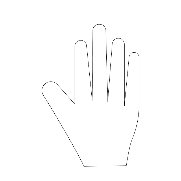 Simple hand logo vector template