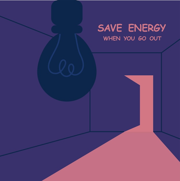 simple illustration of saving energy