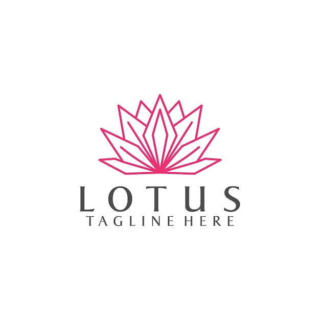 Simple Logo of Lotus Stock Vector for Business and Branding