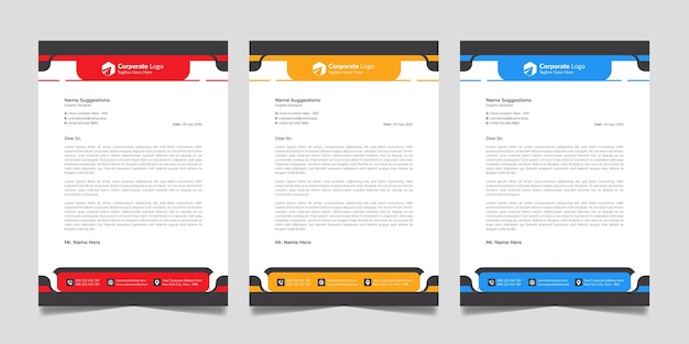 Simple minimal creative concept business letterhead template