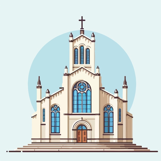 Vector simple and minimalist church vector image