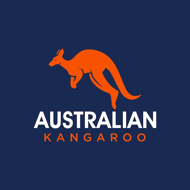 simple and modern kangaroo logo for company business community team etc