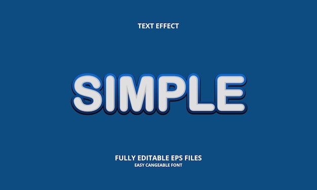 simple text effect design template