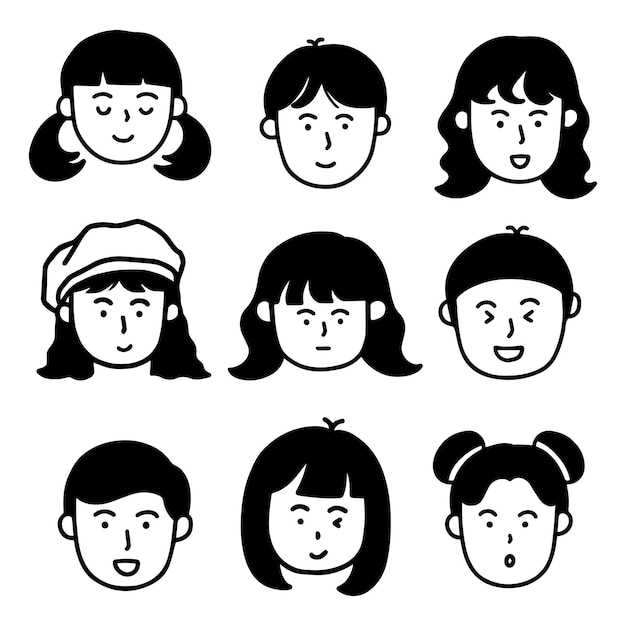 Simple Vector Hand Drawn People Illustration