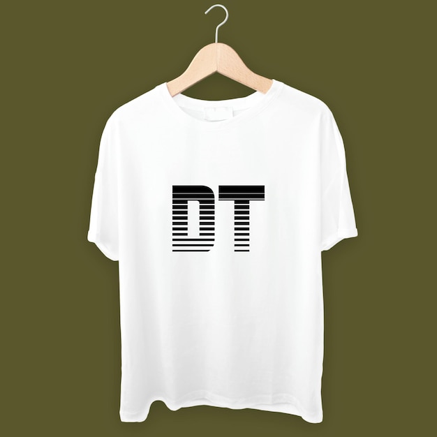 Vector simple white fabric tshirt design and white hanging tshirt mockup design